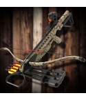 Powerful 175lb Deluxe Camo Panther Crossbow Set With A Red Dot Sig
