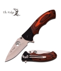 Elk Ridge ER-566SPW Wooden Flipper Lock Knife