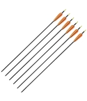 6x EK Archery D-067B3 20" Carbon Bolts - Black 