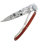 Deejo DEE1CB068 37g Hunting Linerlock Knife Coralwood