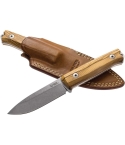 LionSTEEL LSTB40UL Bushcraft B40 Fixed Blade Knife Olive Wood
