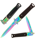 Golan GOL-721RB 8.5" Stiletto Rainbow Lock Knife