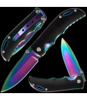GOL-007RB Rainbow Trim Gentleman's Lock Knife