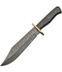 Damascus DM1195 Bowie Fixed Blade Knife