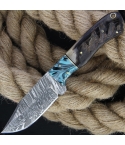 Damascus DM1273 Hunter Ram's Horn Fixed Blade Knife