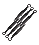 PA3334 6 Piece Throwing Knife Set Plain Black