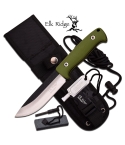 Elk Ridge ER-555GN Fixed Blade Survival Knife - Green