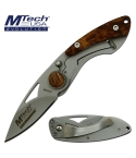 MTech Evolution MTE-FDR004-WD Frame Lock Knife | Burl Wood
