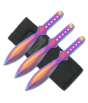 RC-001RB Rainbow Coated Throwing Knife Set