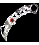 Collectable White Camo Karambit Folding Knife