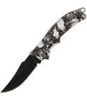 Skull Camo EDC Folding Clip Point Pocket Knife