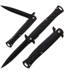 B01BLK All Black Linerlock Stiletto Knife