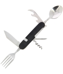 GJ-05-BLACK Multi-Tool Knife and Fork Set in Black