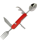 GJ-05-RED Multi-Tool Knife and Fork Set in Red