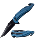 Tac-Force TF-1017BL Bearing Button Lock Knife - Blue