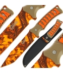 Golan GOL-265OR Woodland Camo Fixed Blade Knife