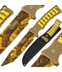 Golan GOL-265YL Woodland Camo Fixed Blade Knife