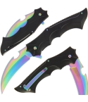 Golan GOL-497RB Rainbow Ti Folding Knife with Aluminium Handle