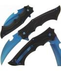 Golan GOL-497BL Blue Anodised Folding Knife with Aluminium Handle
