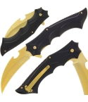 Golan GOL-497GD Gold Anodised Folding Knife with Aluminium Handle