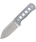 QSP QS141D1 Canary Neck Knife Fixed Blade Blue Denim Micarta
