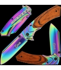 Golan GOL-531WD Rainbow Folding Knife with Wood Handle