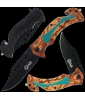 Golan GOL-536OR Folding Knife with Orange Camo Handle