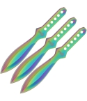Golan GOL-1283RB-60 Rainbow Coated Throwing Knife Set