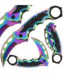 K-LK-798 Stainless Steel Rainbow Linerlock Karambit