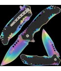 Golan GOL-535RB Rainbow Folding Knife with Honeycomb Handle