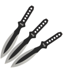 Golan GOL-1283-90 Black and Steel Throwing Knife Set