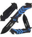 Golan GOL-543-BL Folding Knife with Blue and Black Handle