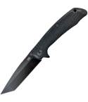 AB026BL ABKT Tac Predator Linerlock Pocket Knife Blue Tanto