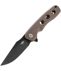 BTKG33D2 Bestech Arctic Linerlock Pocket Knife Brown Stonewash