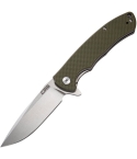 J1903GNF CJRB Taiga Linerlock Pocket Knife Green