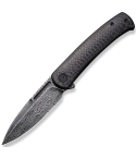 CIVIVI Cetos C21025B-DS1 Damascus Lock Knife Carbon Fiber Handle