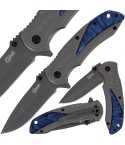Golan GOL-554BLP Grey & Blue Pearl Linerlock Lock Knife