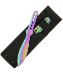 KNI-008 Rainbow Coated Throwing Knife Set - 3pc