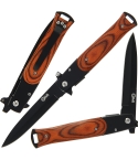 Golan GOL-721WB 8.5" Stiletto Lock Knife - Black Wood