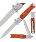 Stiletto Lock Knife with Wood Handle