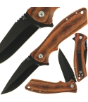 5401WD-RD Lock Knife with Brown Pakkawood Handle