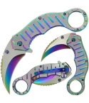 Anglo Arms ANG-540 Rainbow Karambit Milled Lock Knife