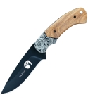 Elk Ridge Black Pakkawood Fixed Blade - Brown