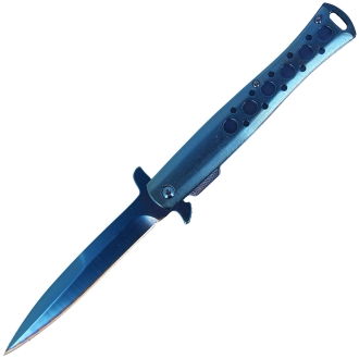 GOL-456BL 9.2" Blue Anodized Stiletto Lock Knife