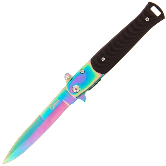 Golan GOL-721RB 8.5" Stiletto Rainbow Lock Knife