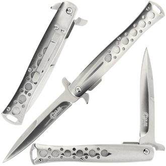 GOL-456CH 9.2" Chrome Stiletto Lock Knife