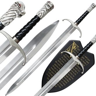 BS310008 Direwolf Sword with Brotherhood Plaque