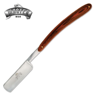Master USA Straight Razor - Brown Pakkawood
