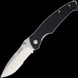 Sanrenmu SRMK913 9012 Linerlock Part Serrated Knife