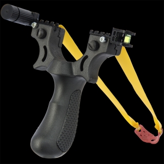 Flat Band Slingshot with Laser Sight and Level